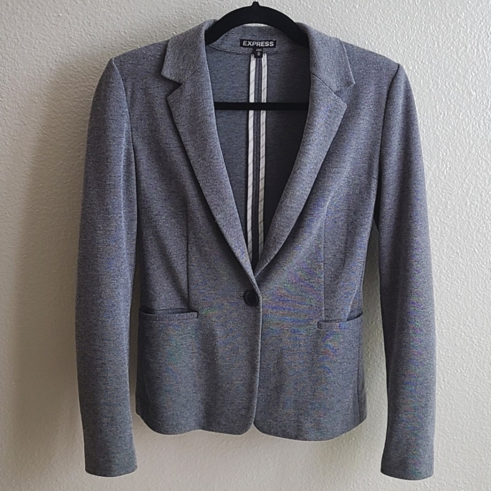 Express women's fitted blazer extra small, grey